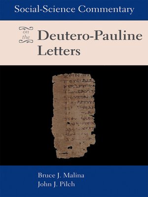 cover image of Social Science Commentary on the Deutero-Pauline Letters